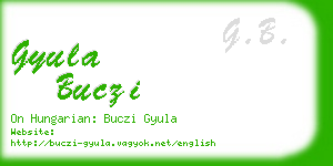 gyula buczi business card